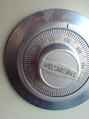 Photo of a safe combination dial
