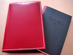 leather cover + Maruman notebook