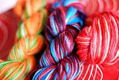 kool-aid dyed yarn!