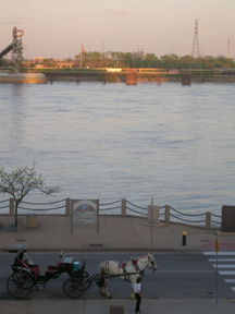 The mighty Mississippi at dusk