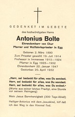 HH Pfarrer Anton Bolte (1890-1952)