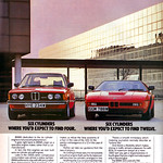 BMW Advert - E21 320 and M1.