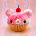 Amigurumi Cherry Swirl cupcake bear