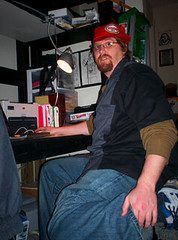 Derek Fenner in his apartment, Lowell, MA