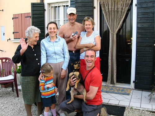 Steve and Jutta and neighbours in Peschiera, Italy