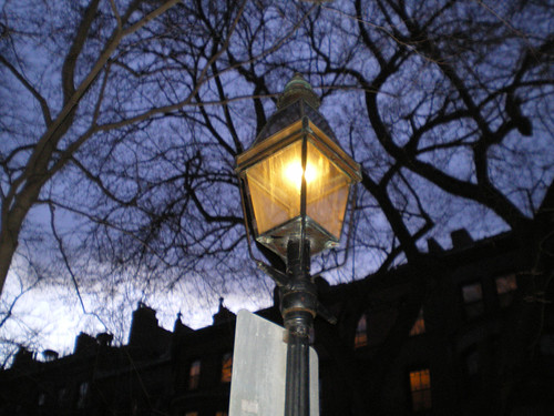 marlborough street's gas lamp post