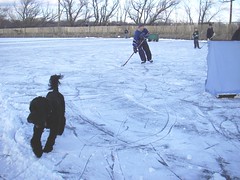 Skip plays ice hockey