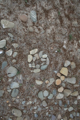 stones on the 'island'