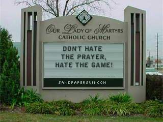 Don't hate the prayer...