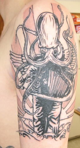 tattoo flash octopus. Okkervil Octopus Tattoo