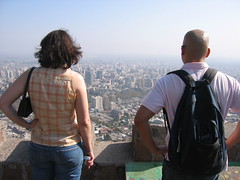 Percival and Kate overlooking Santiago