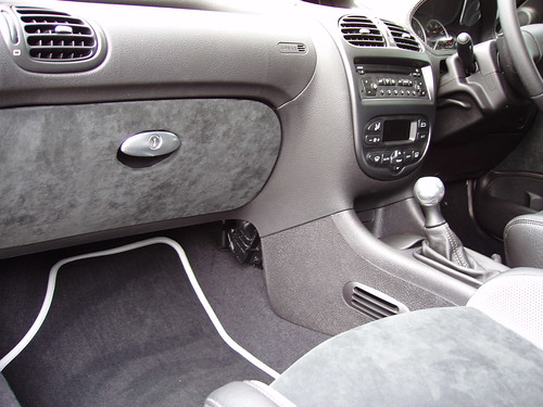 Peugeot 206 Gti Interior. Peugeot 206 GTi 180. Passenger footwell interior.