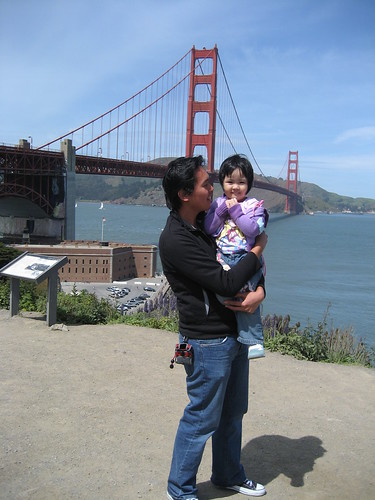 King and Bea at the Golden Gate Bridge