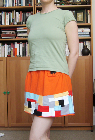 Orange & mod skirt (front)