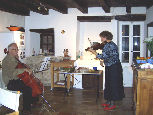 David and Ruth making music in our kitchen