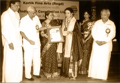 Gayathri Girish - Receiving Isai Peroli Award