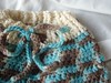 Brown & Blue Crocheted Wool Soaker (small)
