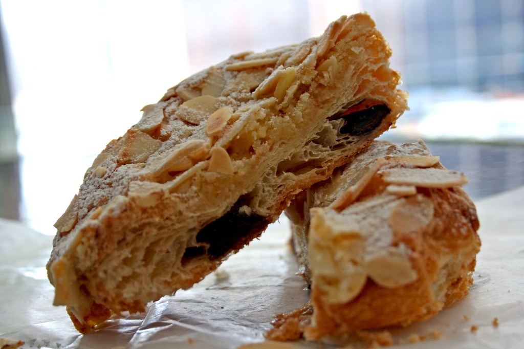 Innards of the Chocolate Almond Croissant