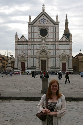 A. in front of Santa Croce