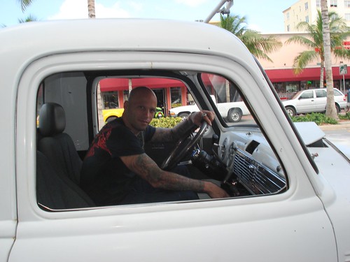 Ami James in his truck
