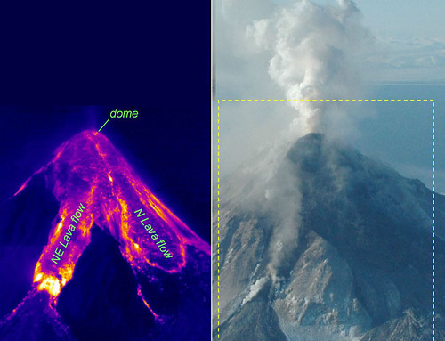 Volcanoes Erupting Lava. Augustine volcano lava flows