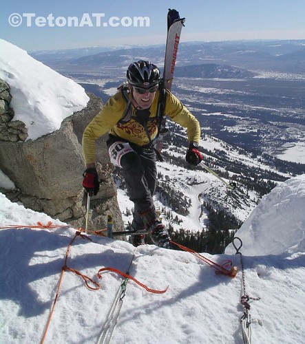 Ski Patroller and course setter Mike Werner tests the product