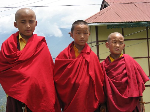 Young students in Rumtek Monastery