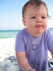 Mmmm... Sand. Avery At The Beach