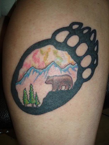 Bear Paw tattoo by Jon Poulson by Las Vegas Tattoos by Jon Poulson