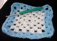 My very first crochet granny square.