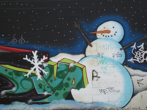 Frosty the Tagged Up Snowman