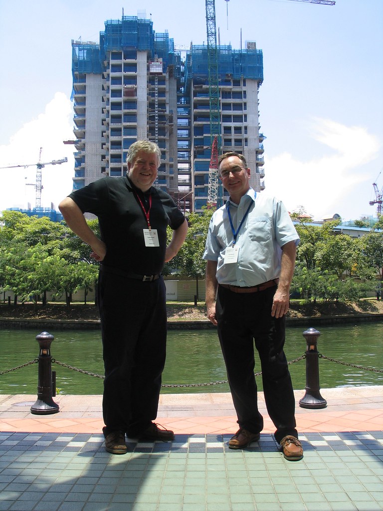 Stephen Heppell and Kevin Burden at the IBO Convention inSingapore, 2007