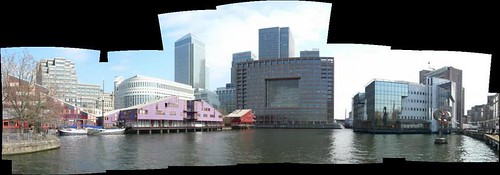 Docklands dock with flats