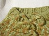Green, Brown & Gold Crocheted Wool Shorties (med/lrg)