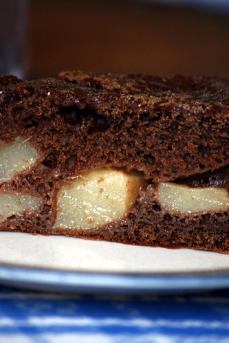 torta chocolate y pera