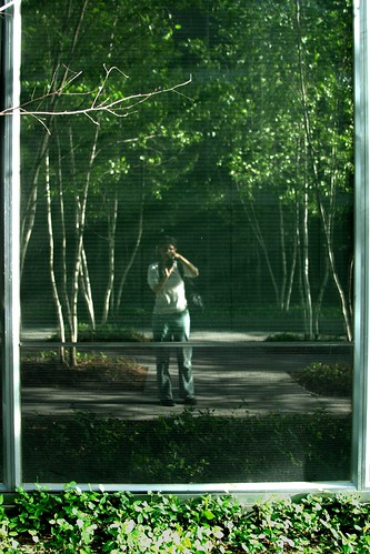 Self portrait with birch trees