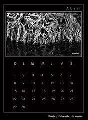 April Calendar Black