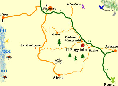 Florence-Siena-Arezzo triangle, Italy
