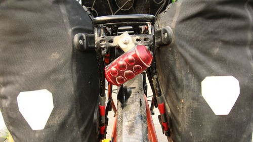 Rear end of a bike in Villadossola, Italy