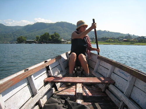 One girl and a boat, Pokhara
