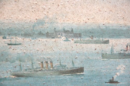 Ellis Island and New York Harbor, New York Dock Company lithograph, Circa 1911