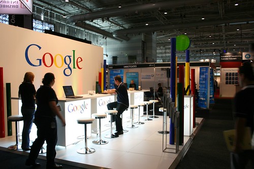 Google Booth before the show!