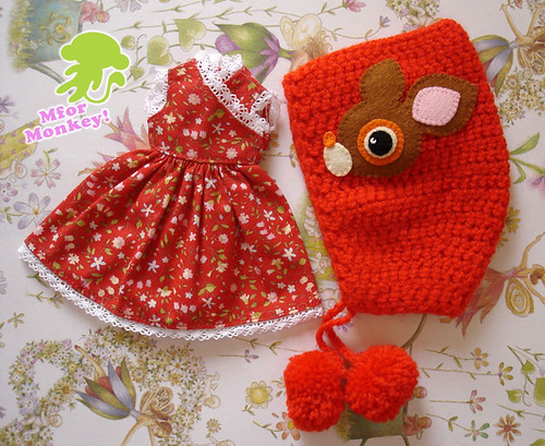 MFM Red dress and hoodie Set