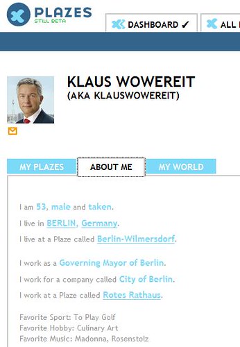 Klaus Wowereit auf Plazes?