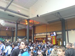 Within Merchant Square with Espanyol fans