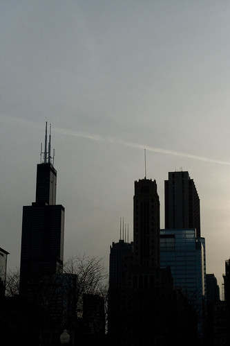 Chicago Skyline at Sunset 2