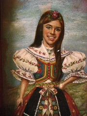 Folk art Czech girl