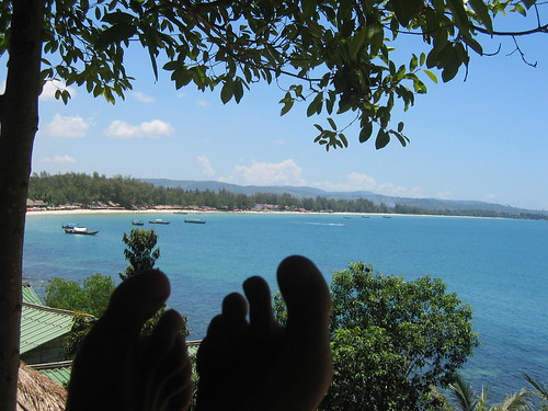 feet up on the balcony sihanoukville