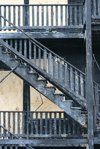 Burned staircase