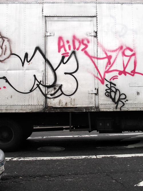 graffiti on container